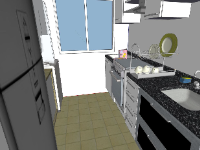 Download mẫu nội thất phòng bếp model su