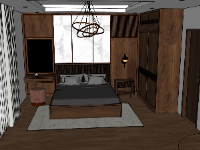 Download mẫu sketchup nội thất phòng ngủ đẹp