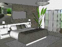 thiết kế phòng ngủ đẹp,sketchup nội thất phòng ngủ,model su phòng ngủ
