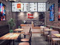 Dự án Quán ăn Nhà hàng mini Dựng bằng Sketchup