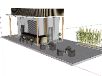 quán nước sketchup,mẫu quán nước đẹp,model su quán nước