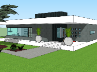 file sketchup nhà ở 1 tầng,model su sketchup nhà ở 1 tầng,3d Model sketchup nhà,file 3d nhà ở,3d sketchup nhà phố,file su nhà phố