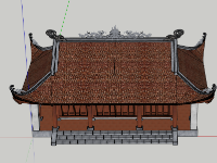 Dựng 3d sketchup nhà thờ họ kích thước 11x6.5m