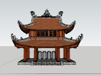 Dựng 3d sketchup thiết kế bao cảnh chùa đẹp nhất