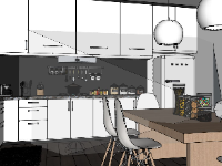 nội thất phòng bếp,nội thất phòng bếp sketchup,thiết kế nội thất phòng bếp,mẫu nội thất phòng bếp,model sketchup phòng bếp