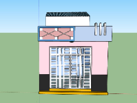 Dựng 3dsu thiết kế nhà cấp 4 kích thước 5x16m