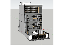 dựng nhà văn phòng 7 tầng file su,file sketchup nhà làm việc 7 tầng,dựng 3d su mẫu văn phòng làm việc