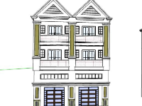 Dựng file sketchup Nhà phố 3 tầng 4.5x14.7m