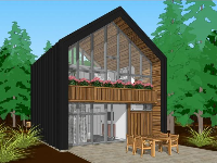 sketchup khu nghỉ dưỡng 2 tầng,Home stay nghỉ dưỡng 2 tầng,home stay 2 tầng,model su home stay