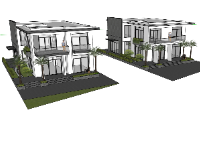 Dựng mẫu 3dsu villa 2 tầng