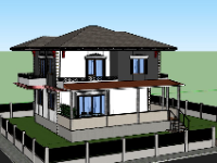 Biệt thự 2 tầng,model su biệt thự 2 tầng,biệt thự 2 tầng file su,file sketchup biệt thự 2 tầng,biệt thự 2 tầng sketchup