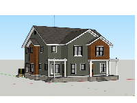 sketchup dựng biệt thự 2 tầng,3d su thiết kế biệt thự,nhà biệt thự dựng model su