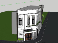Dựng mẫu Nhà phố 2 tầng 5x17m file sketchup