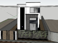 Nhà phố 2 tầng,model su nhà phố 2 tầng,nhà phố 2 tầng file sketchup