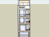 Nhà phố 5 tầng,model su nhà phố 5 tầng,file su nhà phố 5 tầng,nhà phố 5 tầng sketchup,nhà phố 5 tầng file su