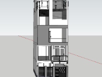 Dựng phối cảnh nhà phố 5 tầng 8x8.3m