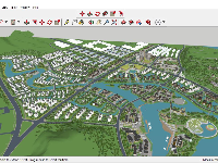 Dựng phối cảnh sketchup quy hoạch cảnh quan đô thị