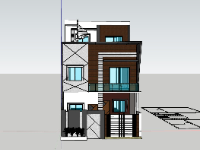 nhà phố 2 tầng,su nhà phố,sketchup nhà phố,su nhà phố 2 tầng,sketchup nhà phố 2 tầng