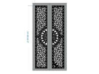 File 2d cnc cổng 2 cánh trống đồng