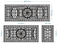 File 3 mẫu lan can trống đồng kết hợp viền đồng tiền cnc