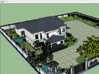 biệt thự 2 tầng,biệt thự sketchup,3d sketchup biệt thự 2 tầng,file sketchup biệt thự 2 tầng,model sketchup biệt thự 2 tầng