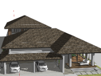 File 3D homestay nghỉ dưỡng 39x20m model sketchup