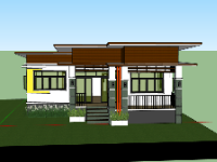 3d nhà 1 tầng,model su  nhà 1 tầng,model sketchup  nhà 1 tầng,file sketchup  nhà 1 tầng,file su  nhà 1 tầng