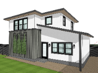 File 3d nhà 2 tầng 10.5x7.3m model sketchup