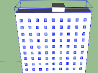 File 3d nhà làm việc 9 tầng 30x7m model sketchup
