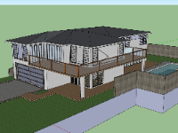 File 3d sketchup biệt thự 2 tầng