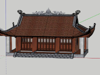 File 3d sketchup mẫu chùa đẹp nhất