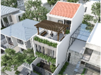 File 3d Sketchup nhà phố 3 tầng kích thước 5x14m