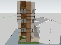 File 3d su nhà làm việc 4 tầng 5.1x13.2m