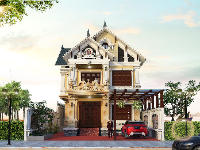 File 3dmax bieetjt hự 2 tầng tân cổ điển 8x20m