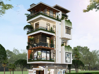 File 3dmax nhà phố 5 tầng 5.5x15m