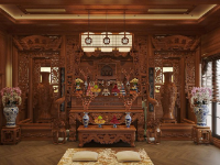 File 3dmax phòng thờ sang trọng