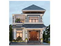 File 3dsmax Phối cảnh biệt thự mái nhật 2 tầng 10x12m