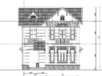File autocad bản vẽ biệt thự nhà vườn thiết kế mái thái 2 tầng 9.4x14.3m
