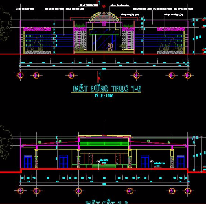 File autocad bản vẽ kiến trúc nhà hàng Hoa Viên