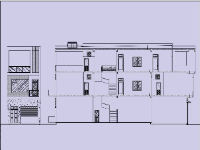 File autocad bản vẽ kiến trúc nhà lô phố 3 tầng thiết kế hiện đại 5x20m