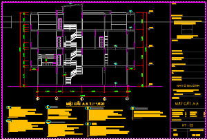 File autocad Bản vẽ kiến trúc nhà phố kích thước 4x17m tuyệt đẹp