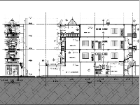 File Autocad bản vẽ kiến trúc nhà phố thiết kế 4 tầng 4x23m mặt tiền