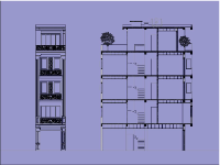 File autocad bản vẽ kiến trúc nhà phố thiết kế tân cổ điển 5 tầng 4x11.5m mặt tiền