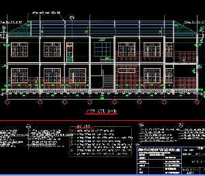 File autocad Bản vẽ kiến trúc trạm y tế xã 2 tầng kích thước 7.2x26m