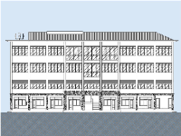 File autocad bản vẽ thiết kế cải tạo nhà hiệu bộ 4 tầng 8.6x32.6m