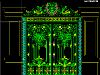 File autocad bản vẽ thiết kế Cổng 2 cánh CNC