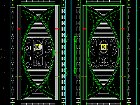 File autocad bản vẽ thiết kế cửa cổng CNC 2 cánh