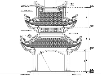 File Autocad bản vẽ thiết kế lầu cô lầu cậu đền chùa đình cổ 4.6x4.6m