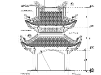 đình chùa cổ,bản vẽ thiết kế đền cổ,Thiết kế lầu cô lầu cậu,Bản vẽ đền,Bản vẽ chòi 2 mái cổ