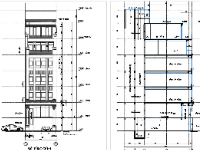 File autocad bản vẽ thiêt kế nhà ở kết hợp văn phòng 7 tầng 6.5x14m